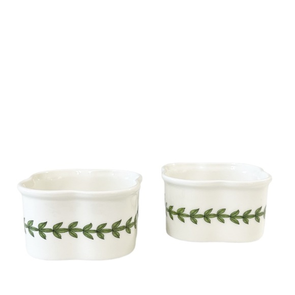 PORTMEIRION BOTANIC GARDEN Scalloped Shape RAMEKINS Set/2 🌱🌱 - Picture 2 of 6